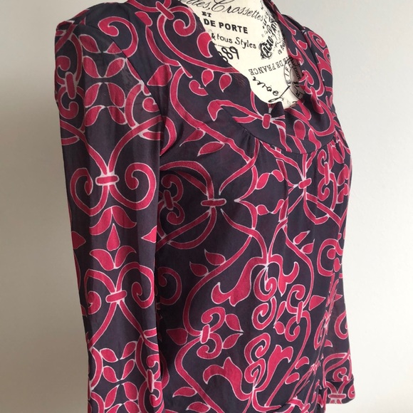 Sweet Pea by Stacy Frati cowl neck mesh top Size Medium - Picture 2 of 8